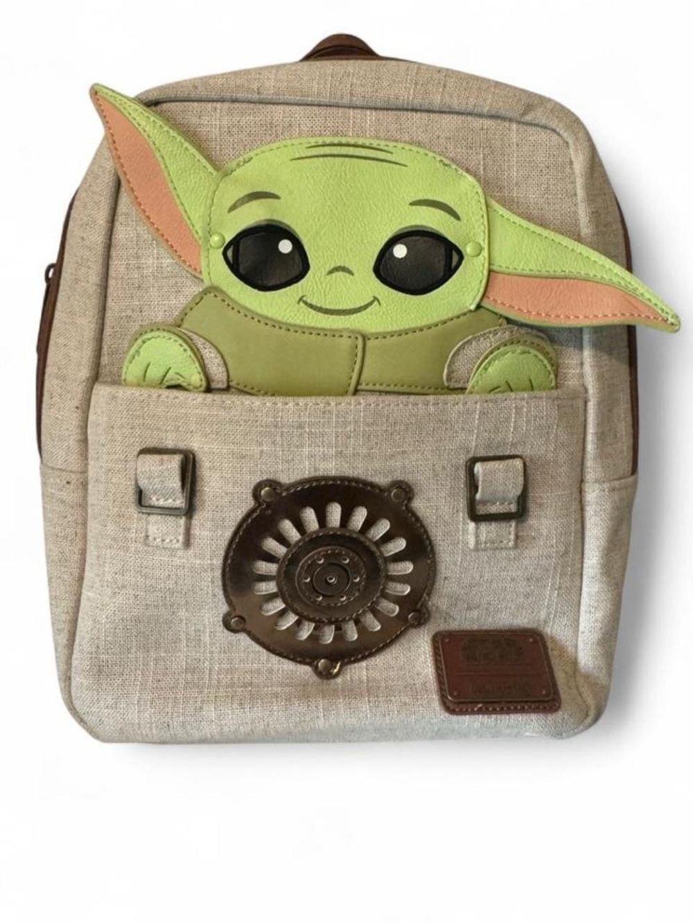 Rare Loungefly baby yoda canvas mini backpack